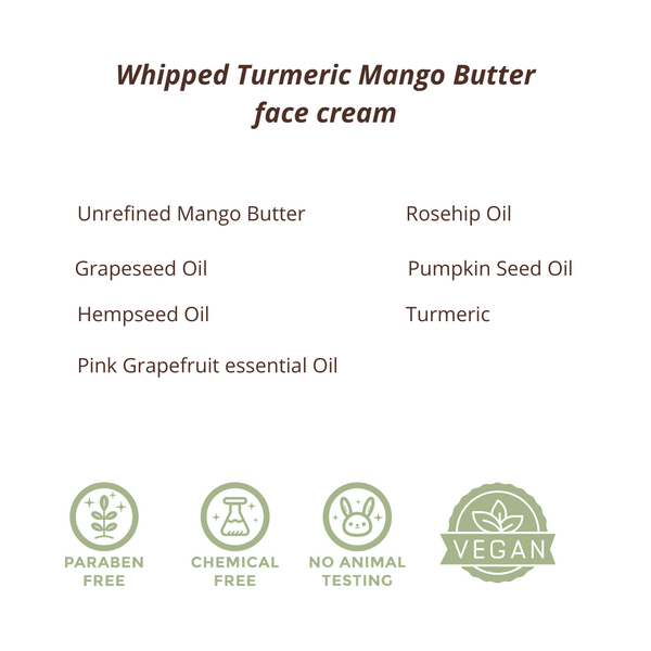 Whipped Turmeric Mango Butter Face Cream Sheadence